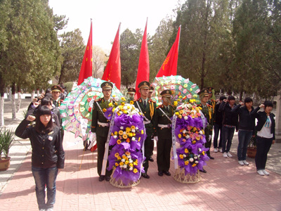 晉察冀烈士陵園進獻鮮花活動圓滿舉行