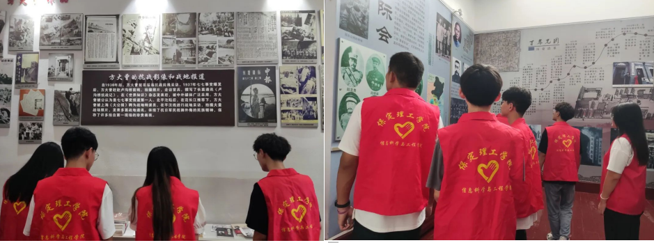 在太行博物館，實踐團的成員們參觀了展館陳列的歷史文物，結合所學知識講解了歷史故事。同時，親身感受了文物道具的歷史溫度和厚重感，激發了團隊成員們的興趣和愛國熱情。