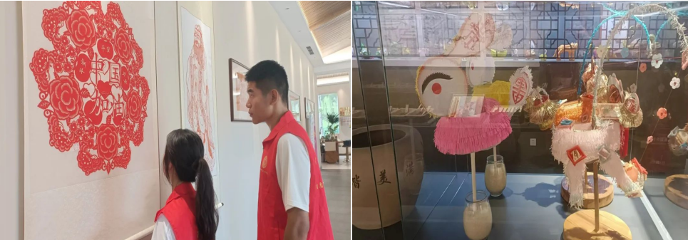 在太行博物館，實踐團的成員們參觀了展館陳列的歷史文物，結合所學知識講解了歷史故事。同時，親身感受了文物道具的歷史溫度和厚重感，激發了團隊成員們的興趣和愛國熱情。