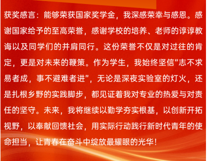 【榜樣引領】國家獎學金獲得者風采展示——張巍