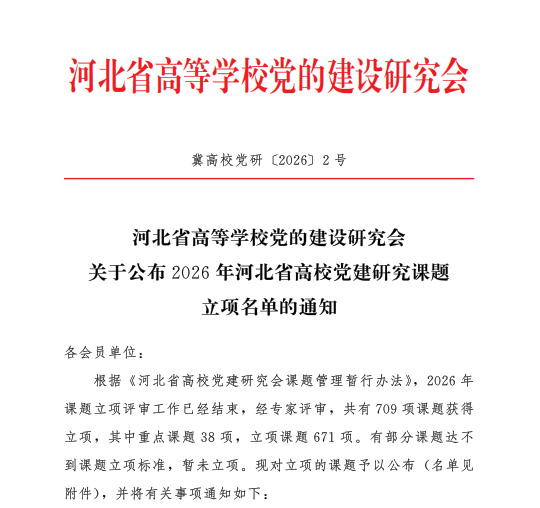 喜報！我校黨建課題研究工作斬獲佳績實現歷史性突破